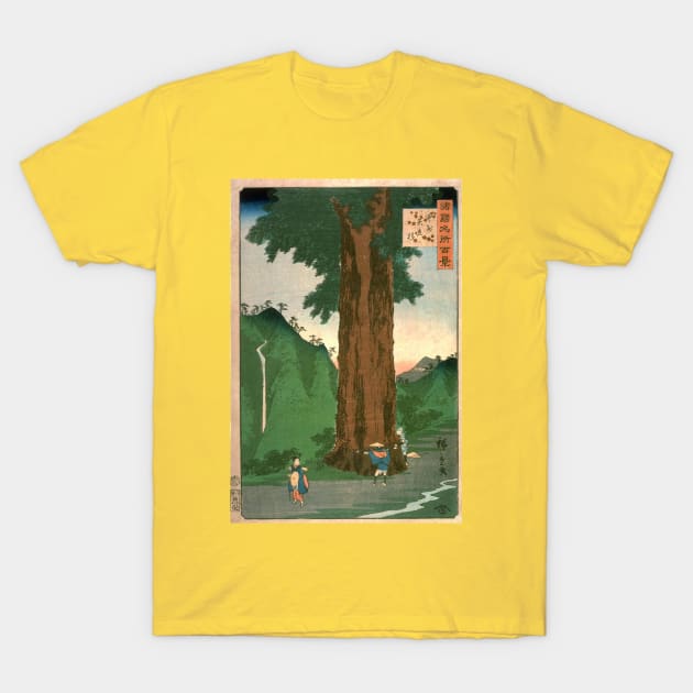 Hiroshige big Tree print T-Shirt by DEMON LIMBS